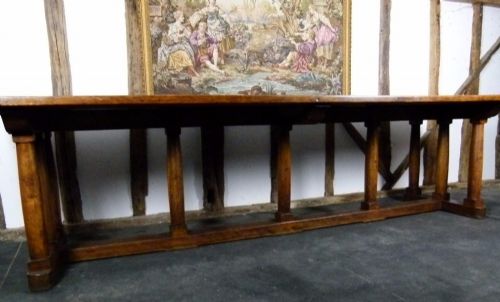 fig 2. Impressive Large Solid Oak Victorian Refectory Dining Table