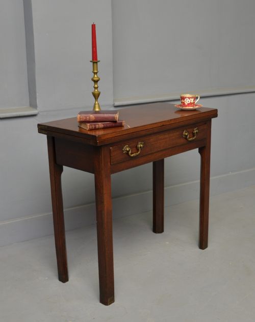 ELEGANT GEORGIAN MAHOGANY TEA SIDE TABLE - ADDITIONAL PHOTO 12