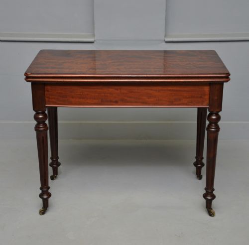 GEORGIAN MAHOGANY CARD TABLE SIDE TABLE - ADDITIONAL PHOTO 5