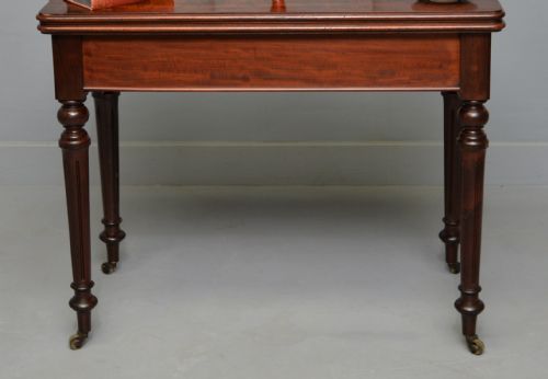 GEORGIAN MAHOGANY CARD TABLE SIDE TABLE - ADDITIONAL PHOTO 6