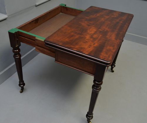 GEORGIAN MAHOGANY CARD TABLE SIDE TABLE - ADDITIONAL PHOTO 9