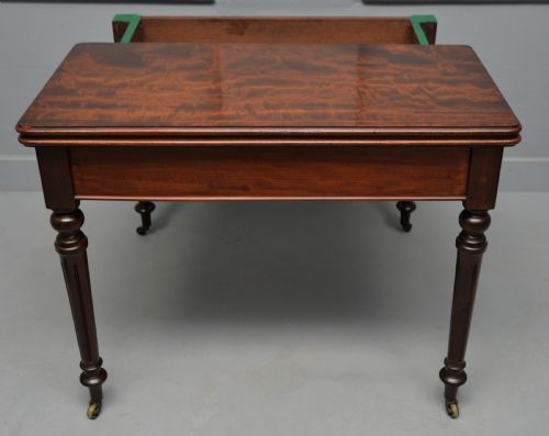GEORGIAN MAHOGANY CARD TABLE SIDE TABLE - ADDITIONAL PHOTO 11