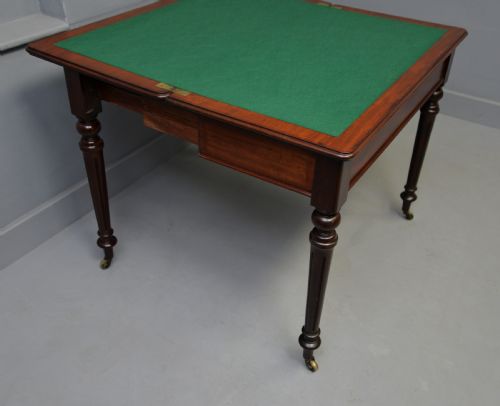 GEORGIAN MAHOGANY CARD TABLE SIDE TABLE - ADDITIONAL PHOTO 13
