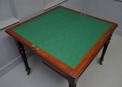 GEORGIAN MAHOGANY CARD TABLE SIDE TABLE - ADDITIONAL PHOTO 14