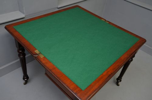 GEORGIAN MAHOGANY CARD TABLE SIDE TABLE - ADDITIONAL PHOTO 15