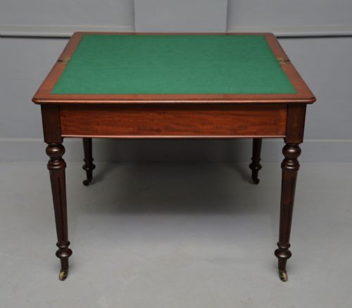 GEORGIAN MAHOGANY CARD TABLE SIDE TABLE - ADDITIONAL PHOTO 16