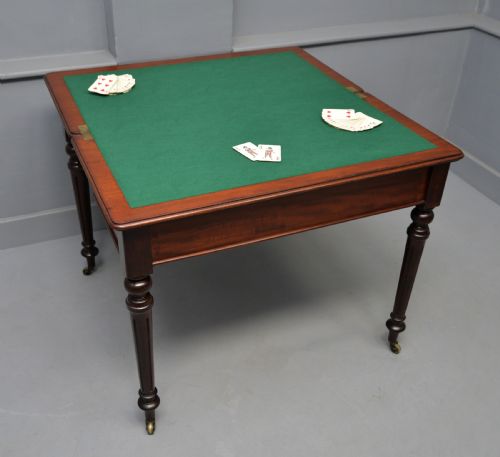 GEORGIAN MAHOGANY CARD TABLE SIDE TABLE - ADDITIONAL PHOTO 18