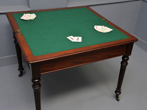 GEORGIAN MAHOGANY CARD TABLE SIDE TABLE - ADDITIONAL PHOTO 20