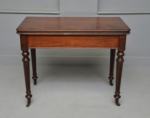 GEORGIAN MAHOGANY CARD TABLE SIDE TABLE - ADDITIONAL PHOTO 23