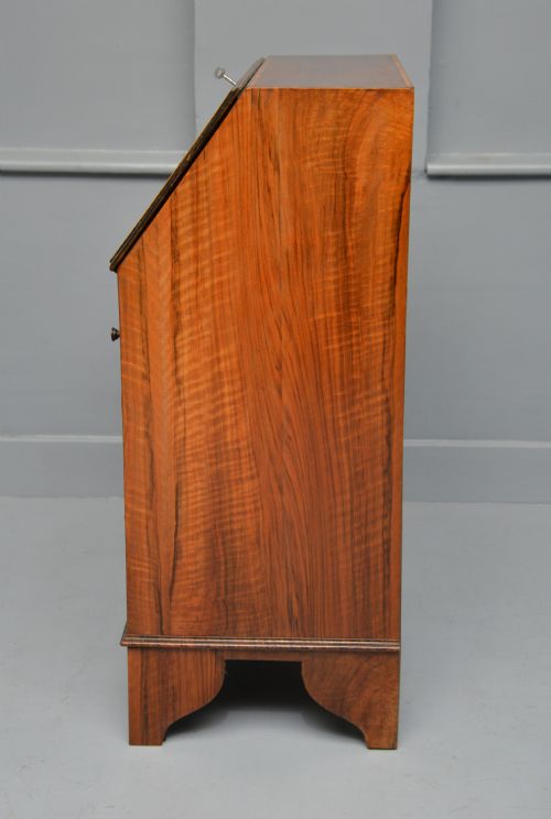 SMALL GEORGIAN REVIVAL INLAID SATINWOOD BUREAU DESK - ADDITIONAL PHOTO 16
