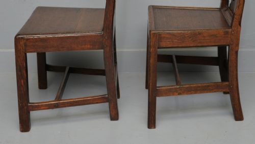 MATCHED PAIR OF GEORGIAN OAK CHIPPENDALE COUNTRY SIDE CHAIRS - ADDITIONAL PHOTO 11