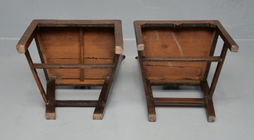 MATCHED PAIR OF GEORGIAN OAK CHIPPENDALE COUNTRY SIDE CHAIRS - ADDITIONAL PHOTO 12
