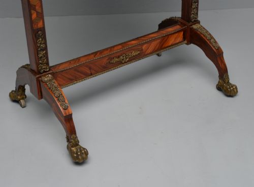 ANTIQUE DUTCH MARQUETRY 19TH CENTURY CHEVAL MIRROR - ADDITIONAL PHOTO 2