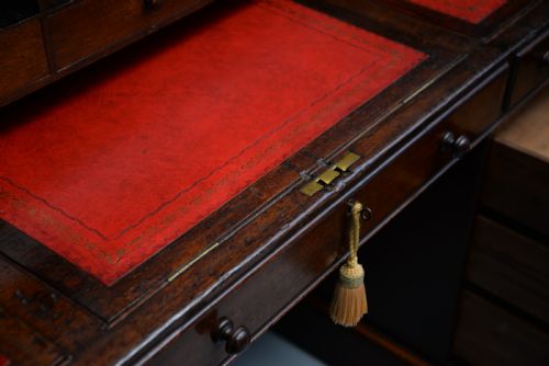 HANDSOME VICTORIAN ROLLTOP MAHOGANY CYLINDER PEDESTAL DESK - ADDITIONAL PHOTO 13