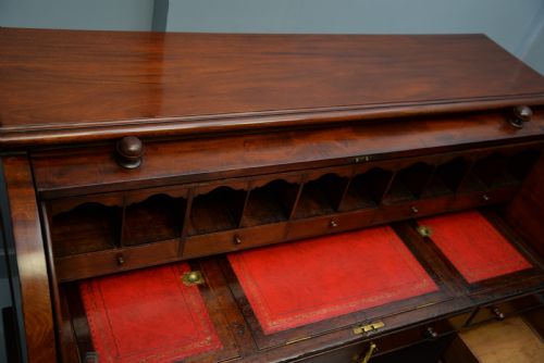 HANDSOME VICTORIAN ROLLTOP MAHOGANY CYLINDER PEDESTAL DESK - ADDITIONAL PHOTO 28