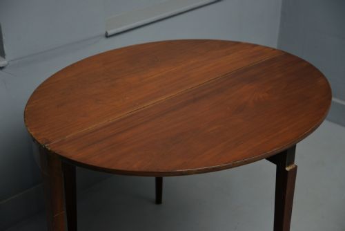 GEORGIAN GEORGE III DEMI LUNE MAHOGANY SIDE TABLE TEA TABLE - ADDITIONAL PHOTO 13