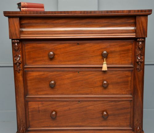 VICTORIAN SCOTTISH MAHOGANY CHEST OF DRAWERS - ADDITIONAL PHOTO 1
