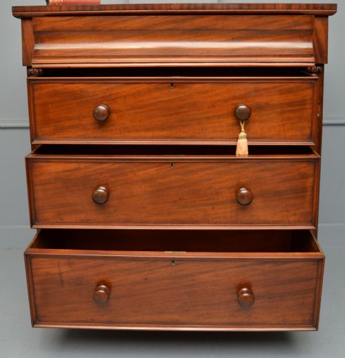 VICTORIAN SCOTTISH MAHOGANY CHEST OF DRAWERS - ADDITIONAL PHOTO 4