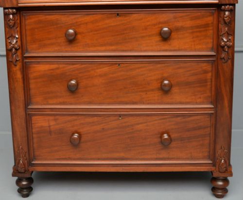 VICTORIAN SCOTTISH MAHOGANY CHEST OF DRAWERS - ADDITIONAL PHOTO 5