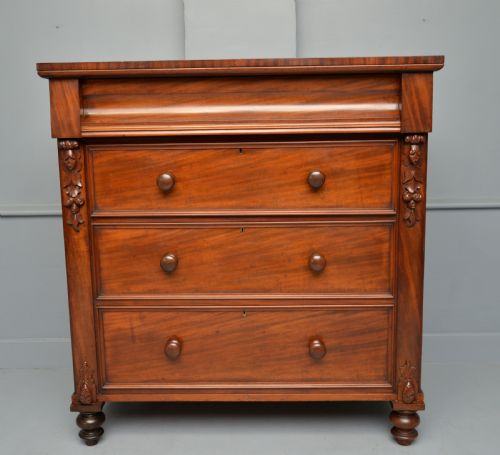 VICTORIAN SCOTTISH MAHOGANY CHEST OF DRAWERS - ADDITIONAL PHOTO 6