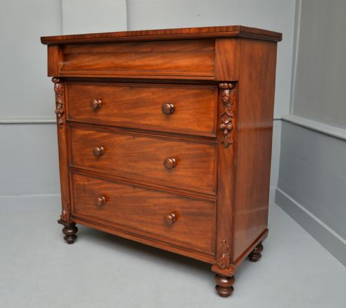 VICTORIAN SCOTTISH MAHOGANY CHEST OF DRAWERS - ADDITIONAL PHOTO 12
