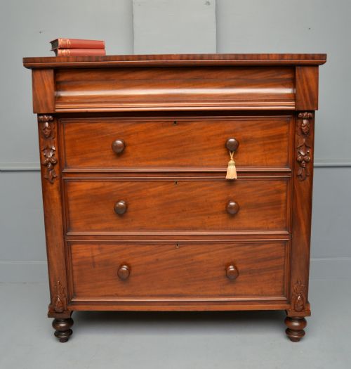 VICTORIAN SCOTTISH MAHOGANY CHEST OF DRAWERS - ADDITIONAL PHOTO 15