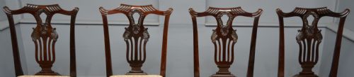 SET OF SIX CHIPPENDALE REVIVAL MAHOGANY DINING CHAIRS BY PHILLIPS JONES - ADDITIONAL PHOTO 3