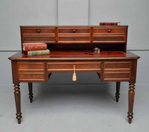 fig 2. Quality French 19th Century Leather Top Extending Rosewood Desk