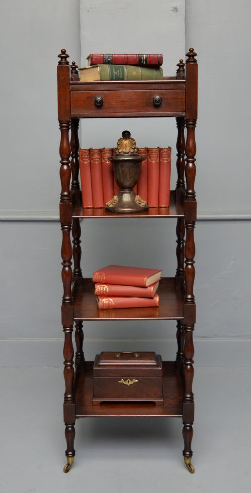 regency mahogany whatnot shelves - CATEGORY: ANTIQUE FURNITURE - DATED REGENCY