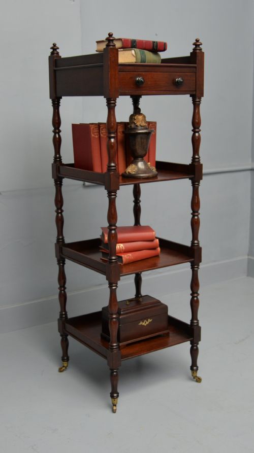 REGENCY MAHOGANY WHATNOT SHELVES - ADDITIONAL PHOTO 1