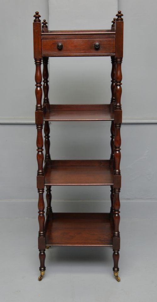 REGENCY MAHOGANY WHATNOT SHELVES - ADDITIONAL PHOTO 2