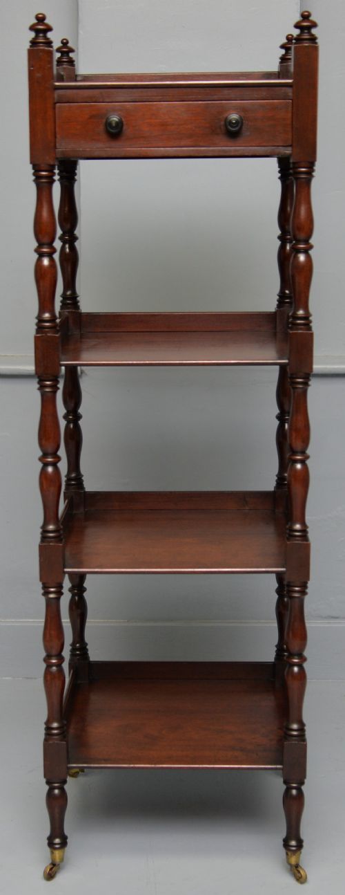REGENCY MAHOGANY WHATNOT SHELVES - ADDITIONAL PHOTO 3