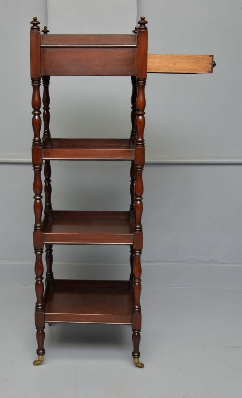 REGENCY MAHOGANY WHATNOT SHELVES - ADDITIONAL PHOTO 4