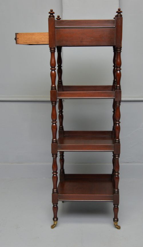 REGENCY MAHOGANY WHATNOT SHELVES - ADDITIONAL PHOTO 6