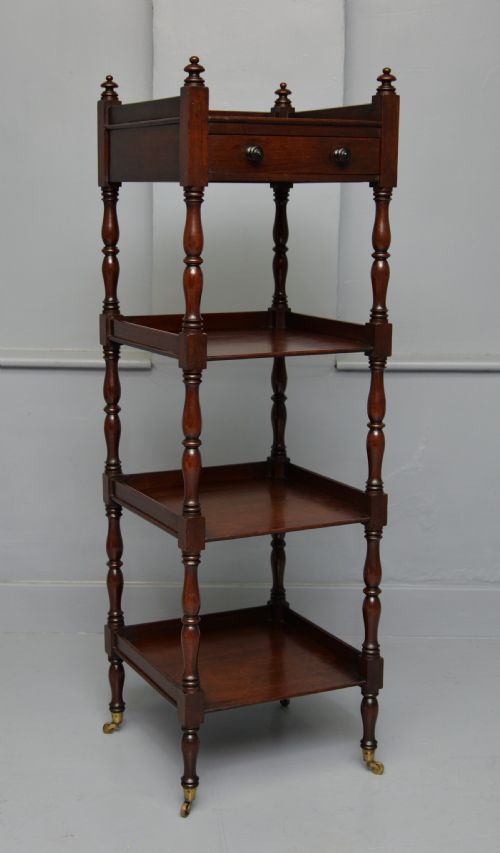 REGENCY MAHOGANY WHATNOT SHELVES - ADDITIONAL PHOTO 8