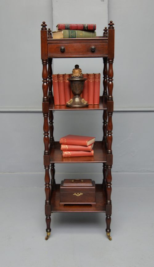 REGENCY MAHOGANY WHATNOT SHELVES - ADDITIONAL PHOTO 10