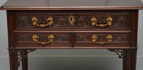 CHIPPENDALE PERIOD GEORGIAN MAHOGANY LOWBOY SIDE TABLE - ADDITIONAL PHOTO 3
