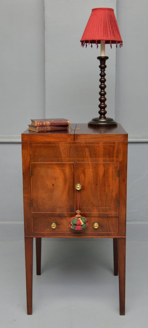 GEORGIAN MAHOGANY WASHSTAND BEDSIDE CABINET - ADDITIONAL PHOTO 1