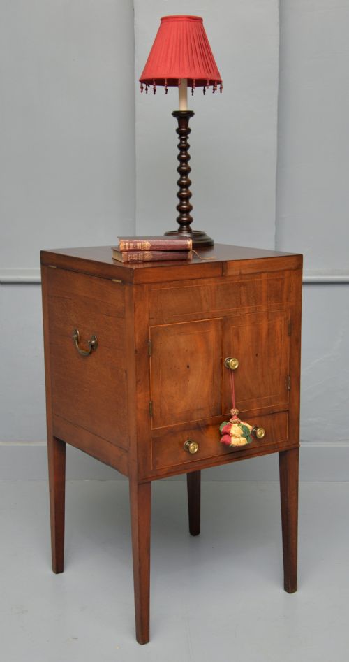 GEORGIAN MAHOGANY WASHSTAND BEDSIDE CABINET - ADDITIONAL PHOTO 4
