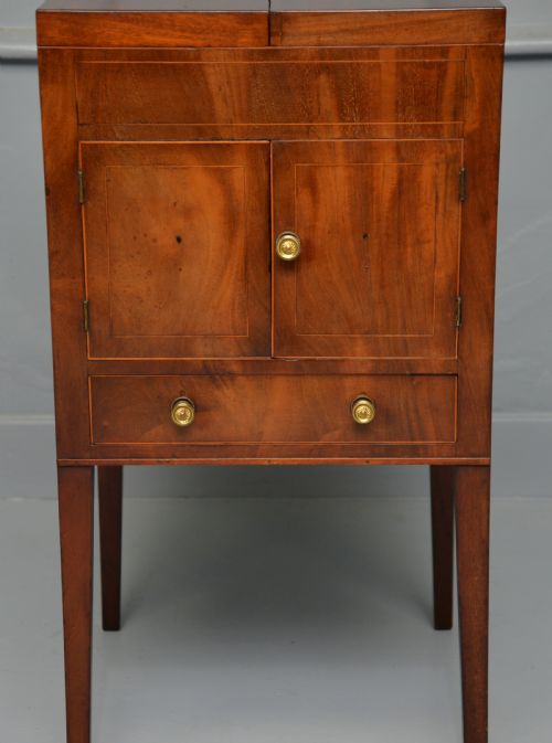 GEORGIAN MAHOGANY WASHSTAND BEDSIDE CABINET - ADDITIONAL PHOTO 6