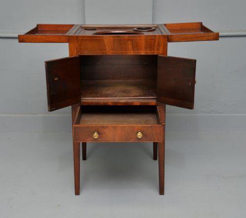 GEORGIAN MAHOGANY WASHSTAND BEDSIDE CABINET - ADDITIONAL PHOTO 8