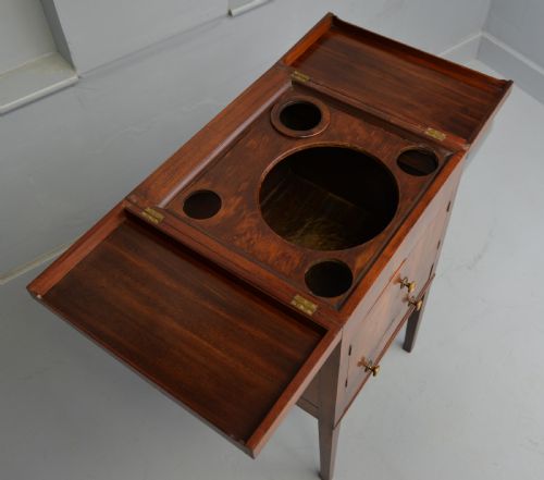 GEORGIAN MAHOGANY WASHSTAND BEDSIDE CABINET - ADDITIONAL PHOTO 15