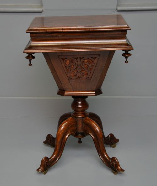 VICTORIAN BURRWALNUT SEWING WORK TABLE - ADDITIONAL PHOTO 3