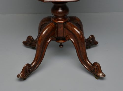 VICTORIAN BURRWALNUT SEWING WORK TABLE - ADDITIONAL PHOTO 5
