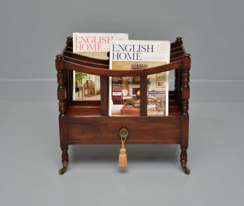 REGENCY MAHOGANY CANTERBURY MAGAZINE STAND RACK MUSIC STAND - ADDITIONAL PHOTO 3