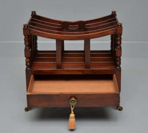 REGENCY MAHOGANY CANTERBURY MAGAZINE STAND RACK MUSIC STAND - ADDITIONAL PHOTO 4