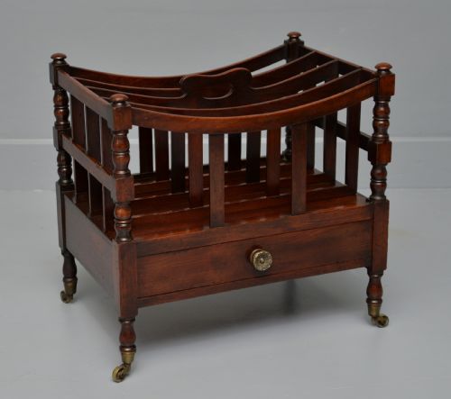 REGENCY MAHOGANY CANTERBURY MAGAZINE STAND RACK MUSIC STAND - ADDITIONAL PHOTO 5