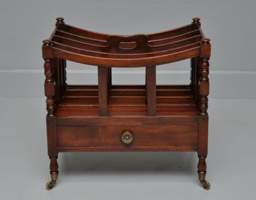 REGENCY MAHOGANY CANTERBURY MAGAZINE STAND RACK MUSIC STAND - ADDITIONAL PHOTO 13
