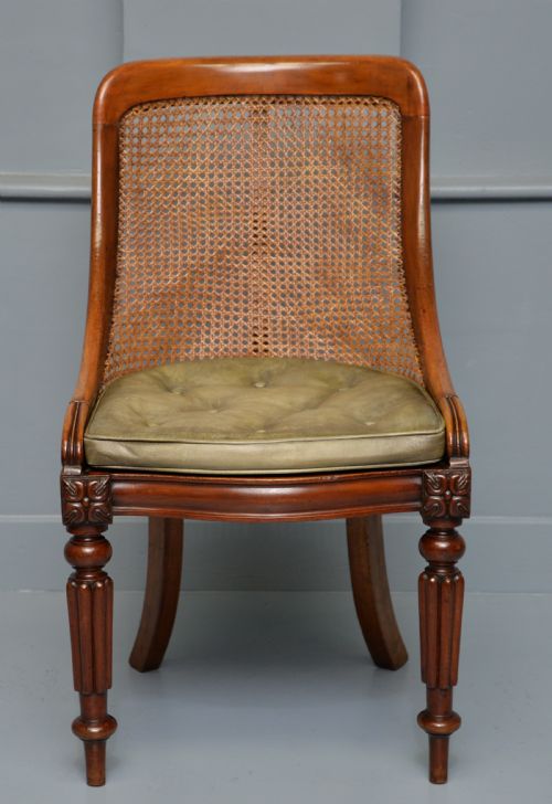 fig 2. William IV Mahogany Bergere Library Chair C1830