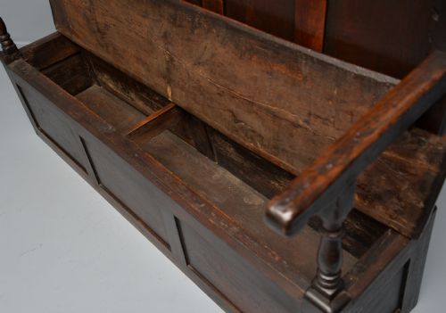 18TH CENTURY GEORGIAN OAK BOX SETTLE - ADDITIONAL PHOTO 17